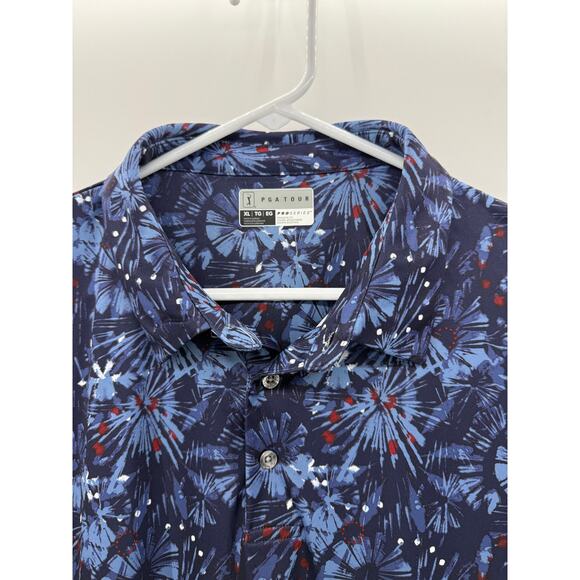 PGA Tour Pro Series Mens Pattern Polo NWT - Picture 2 of 5